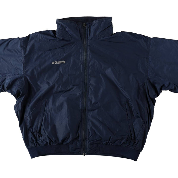90s-00'S Columbia Men's XL Padded Puffer Jacket Nylon navy blue type Vintage Second Hand