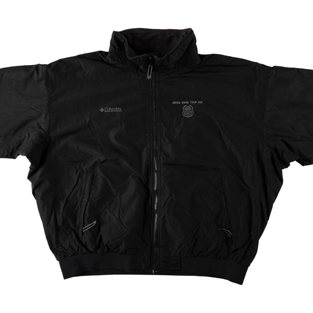2000'S Columbia Advertising Padded Jacket Puffer Jacket Men's XXL equivalent Nylon black type Vintage Second Hand