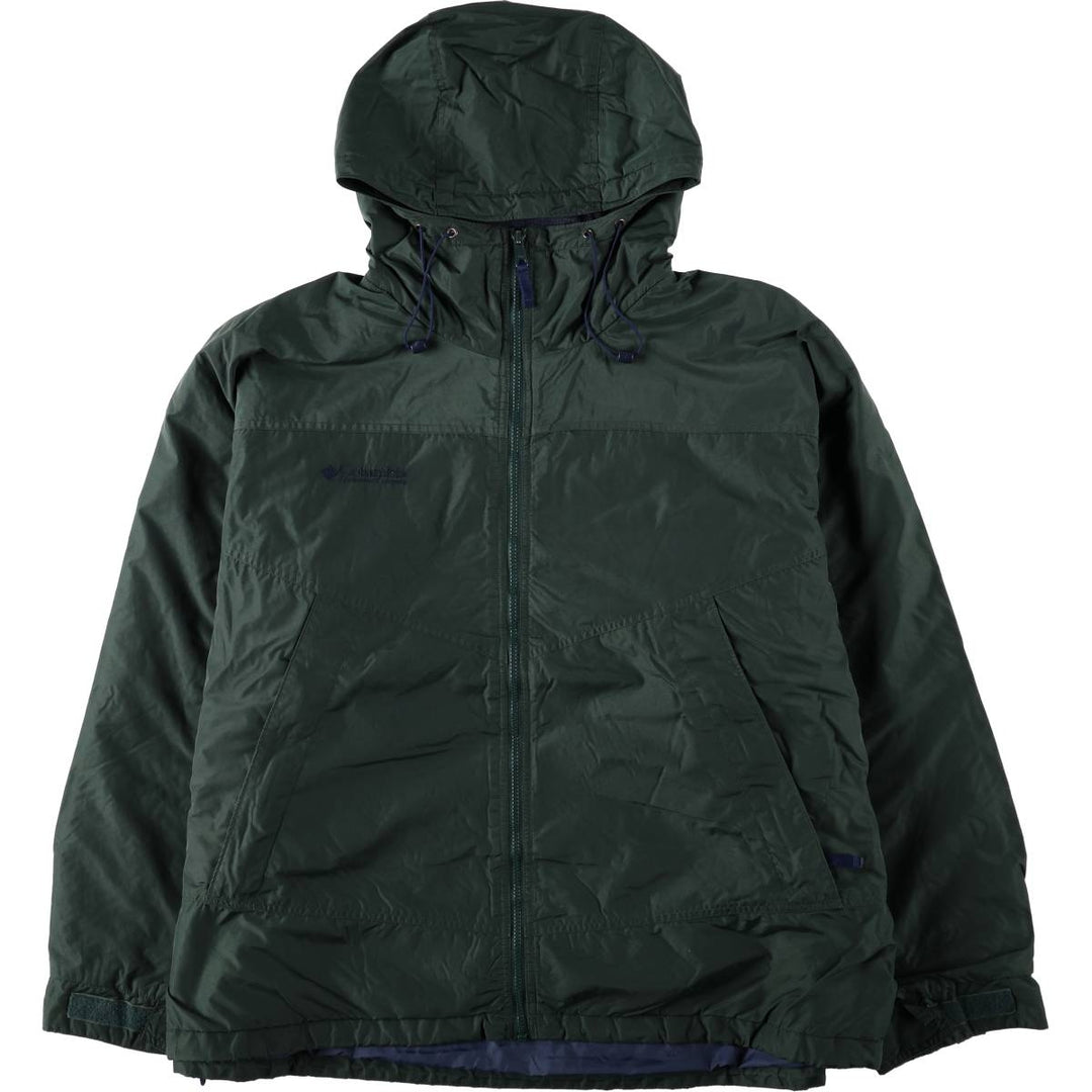 Columbia padded hoodie/puffer jacket, men's size XXL (approx.) unclear Green type dark green Vintage Second Hand