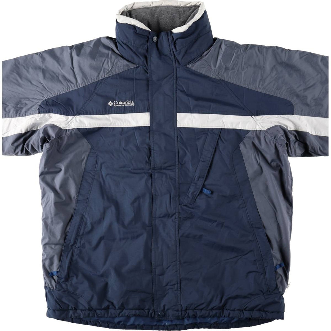 2000'S Columbia INTERCHANGE Padded Mountain Jacket Shell Jacket Puffer Jacket Men's Size L (approx.) Nylon navy blue type Vintage Second Hand