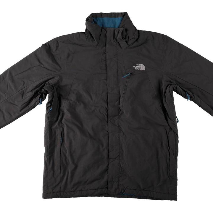 The North Face Men's Size L (approx.) Padded Mountain Parka Shell Jacket Puffer Jacket Nylon Charcoal Vintage Second Hand