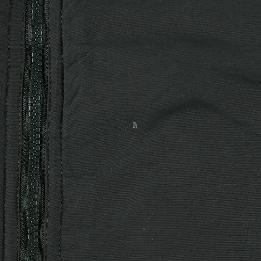 90s-00'S LLBean padded puffer jacket, men's size L Nylon Green type dark green Vintage Second Hand