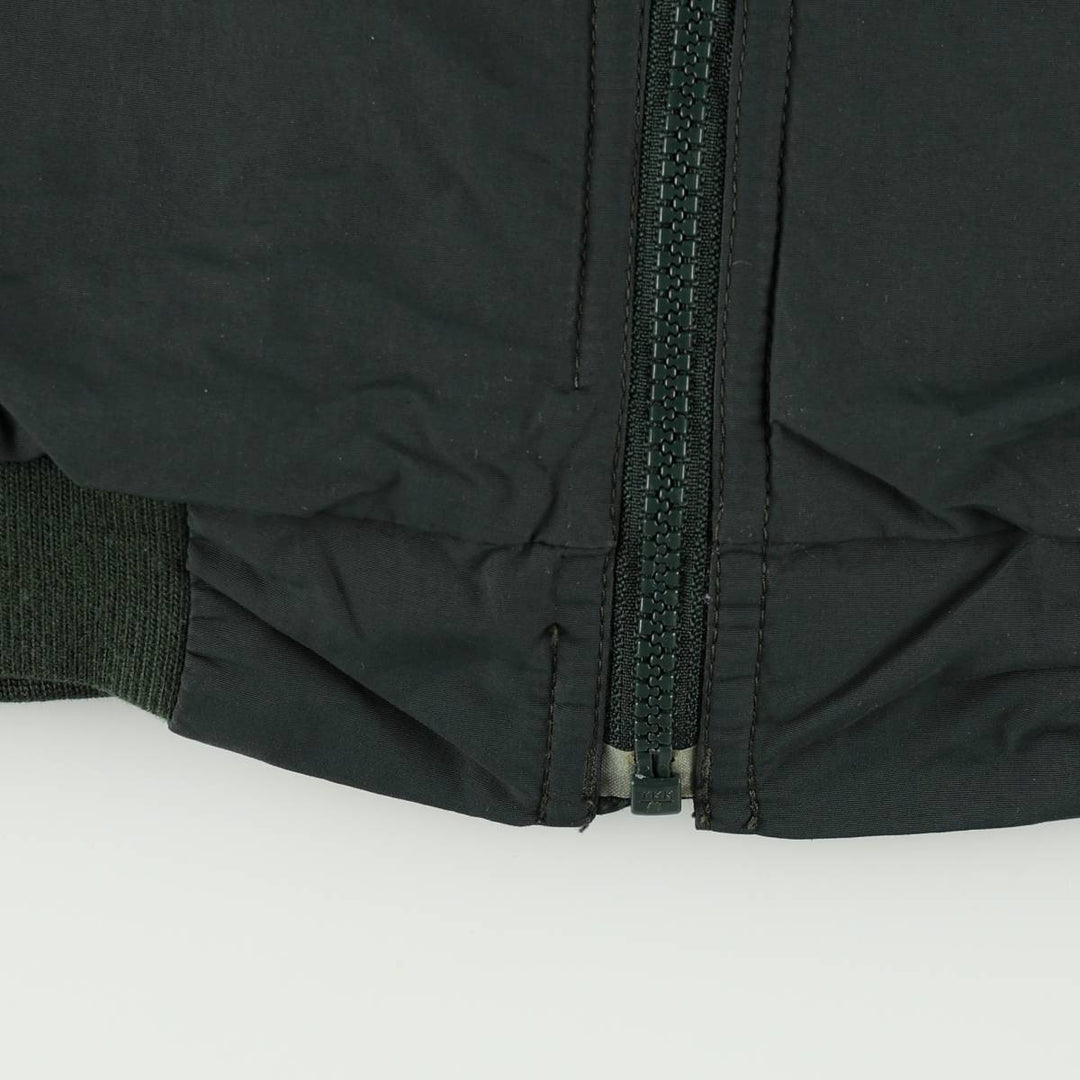 90s-00'S LLBean padded puffer jacket, men's size L Nylon Green type dark green Vintage Second Hand