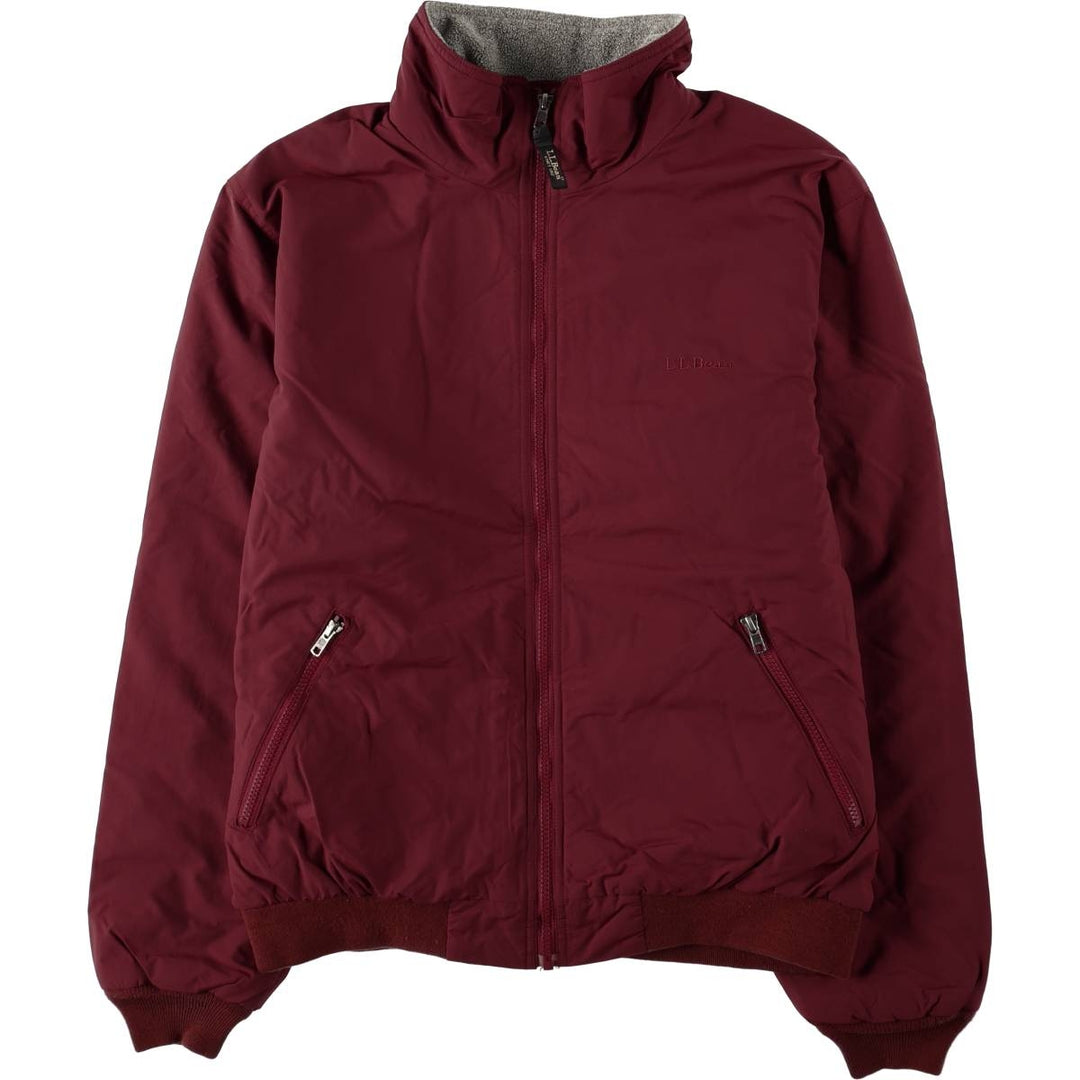 90s-00'S LLBean padded puffer jacket, men's size M Nylon Red type red-purple Vintage Second Hand