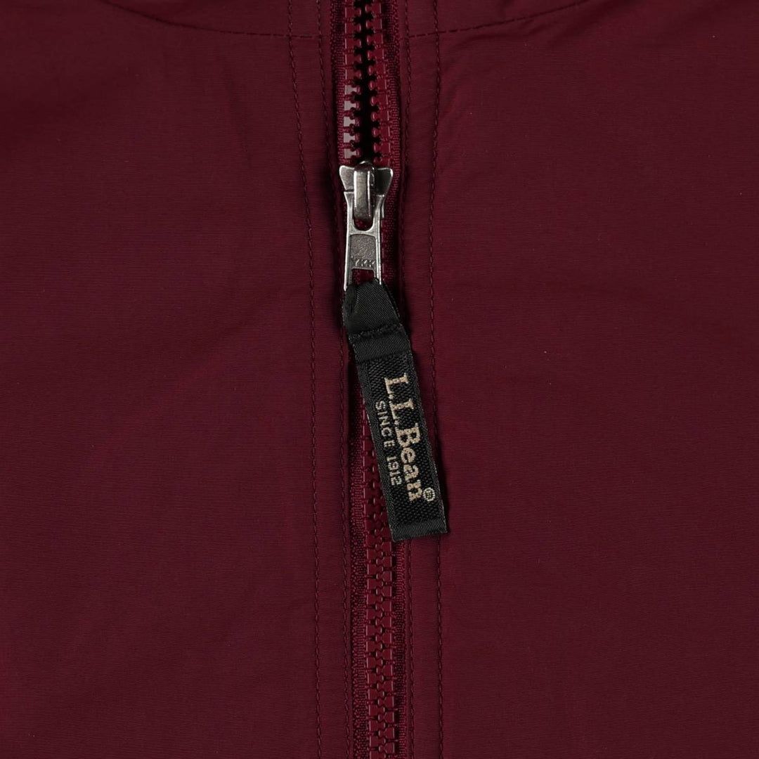 90s-00'S LLBean padded puffer jacket, men's size M Nylon Red type red-purple Vintage Second Hand