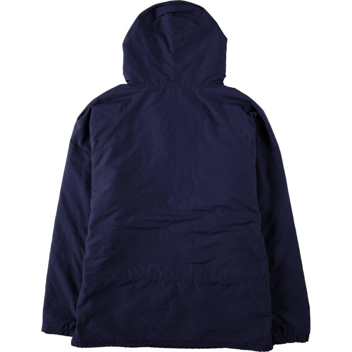 LLBean OUTDOORS Padded Anorak Parka Puffer Jacket, Made in Bangladesh, Men's Size M (approx.) Nylon navy blue type Vintage Second Hand