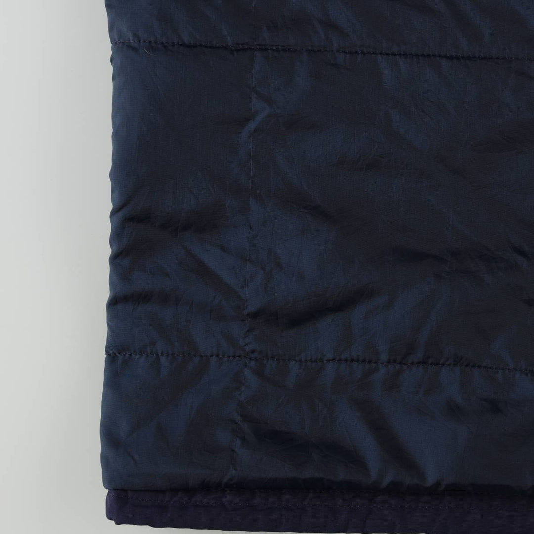 LLBean OUTDOORS Padded Anorak Parka Puffer Jacket, Made in Bangladesh, Men's Size M (approx.) Nylon navy blue type Vintage Second Hand