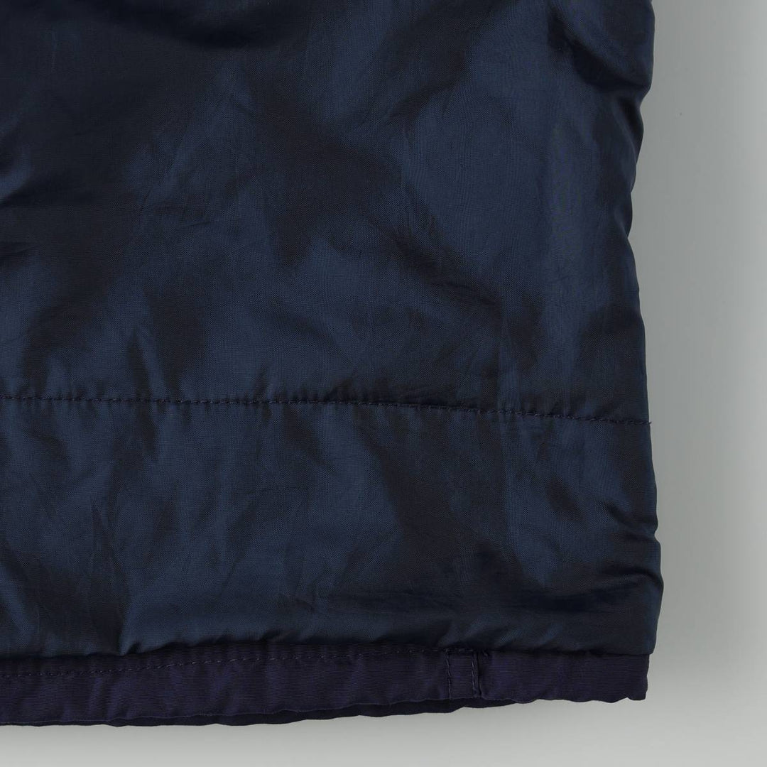 LLBean OUTDOORS Padded Anorak Parka Puffer Jacket, Made in Bangladesh, Men's Size M (approx.) Nylon navy blue type Vintage Second Hand