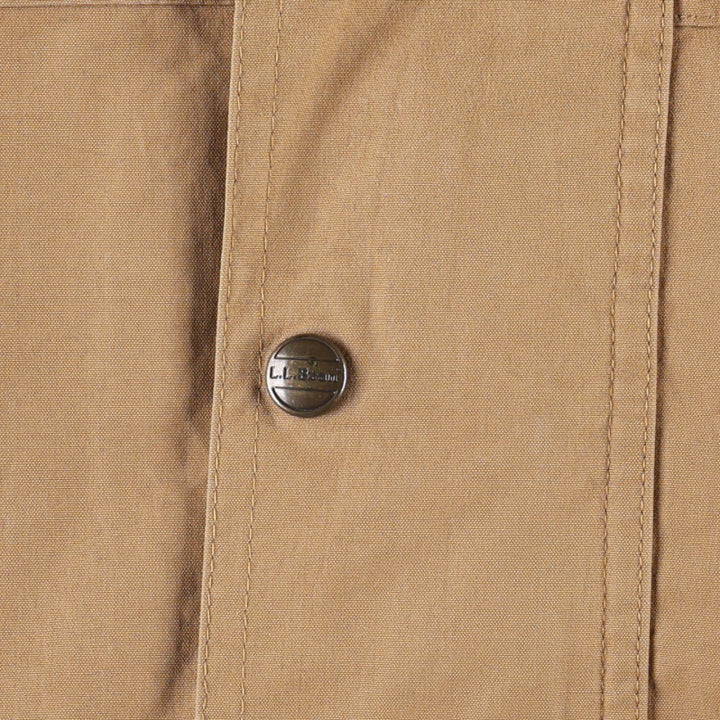 90s-00'S LLBean Mountain Jacket, Shell Jacket, Men's Size L, Vintage cotton beige type brown Vintage Second Hand