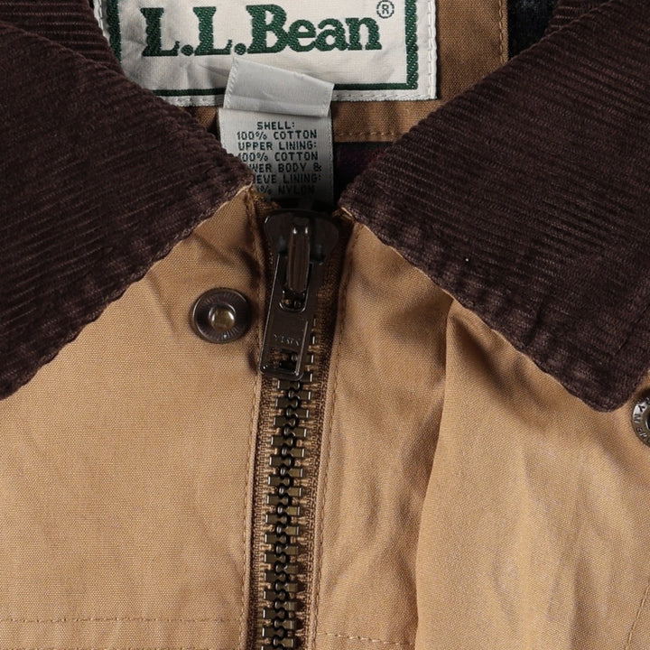 90s-00'S LLBean Mountain Jacket, Shell Jacket, Men's Size L, Vintage cotton beige type brown Vintage Second Hand
