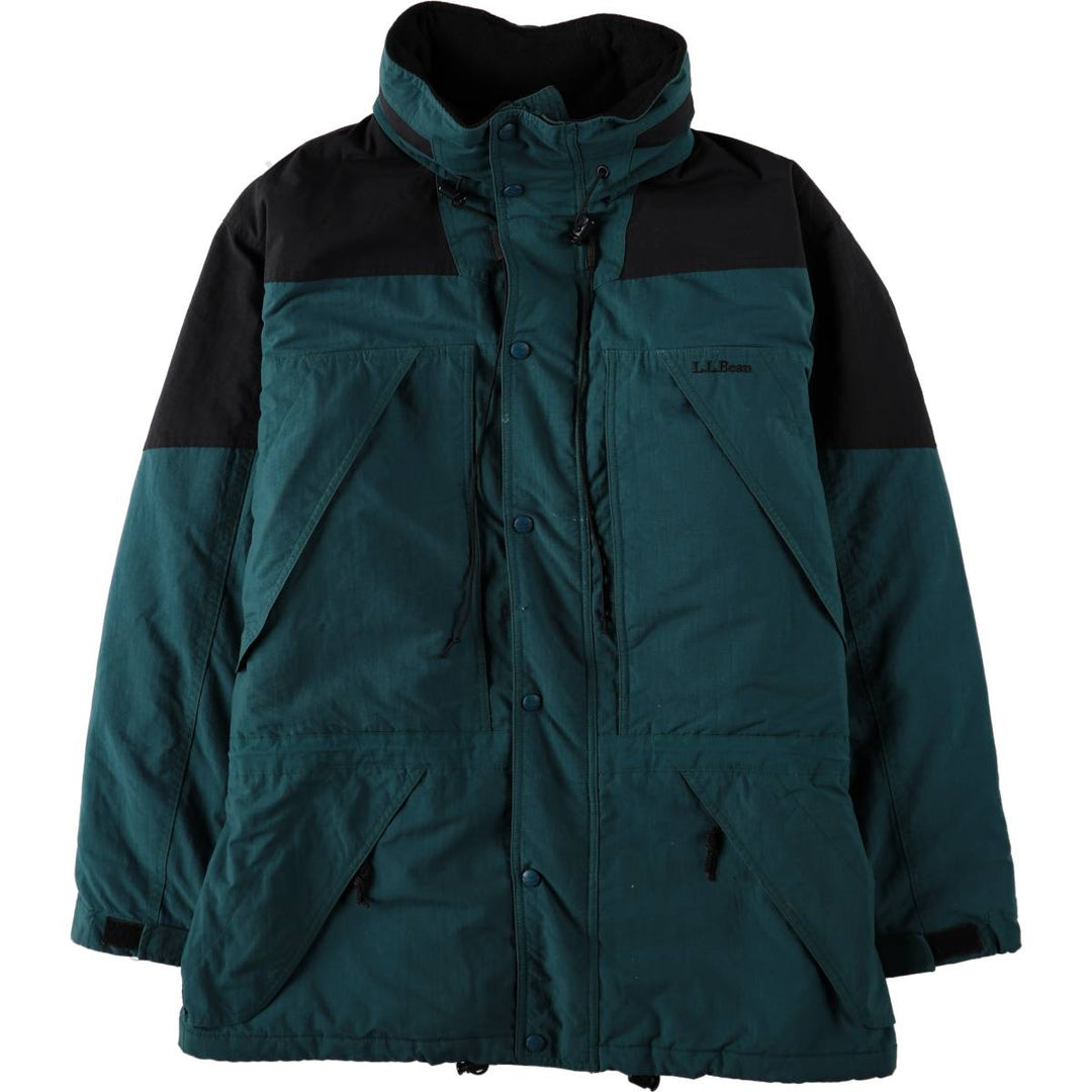 90s-00'S LL Bean Padded Mountain Jacket, Shell Jacket, Puffer Jacket, Men's Size L, Vintage Nylon green type Vintage Second Hand