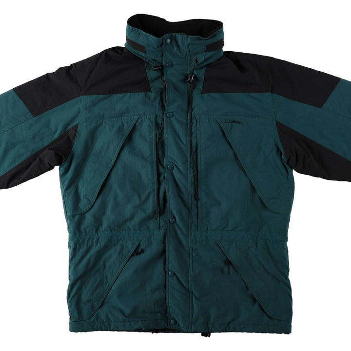 90s-00'S LL Bean Padded Mountain Jacket, Shell Jacket, Puffer Jacket, Men's Size L, Vintage Nylon green type Vintage Second Hand