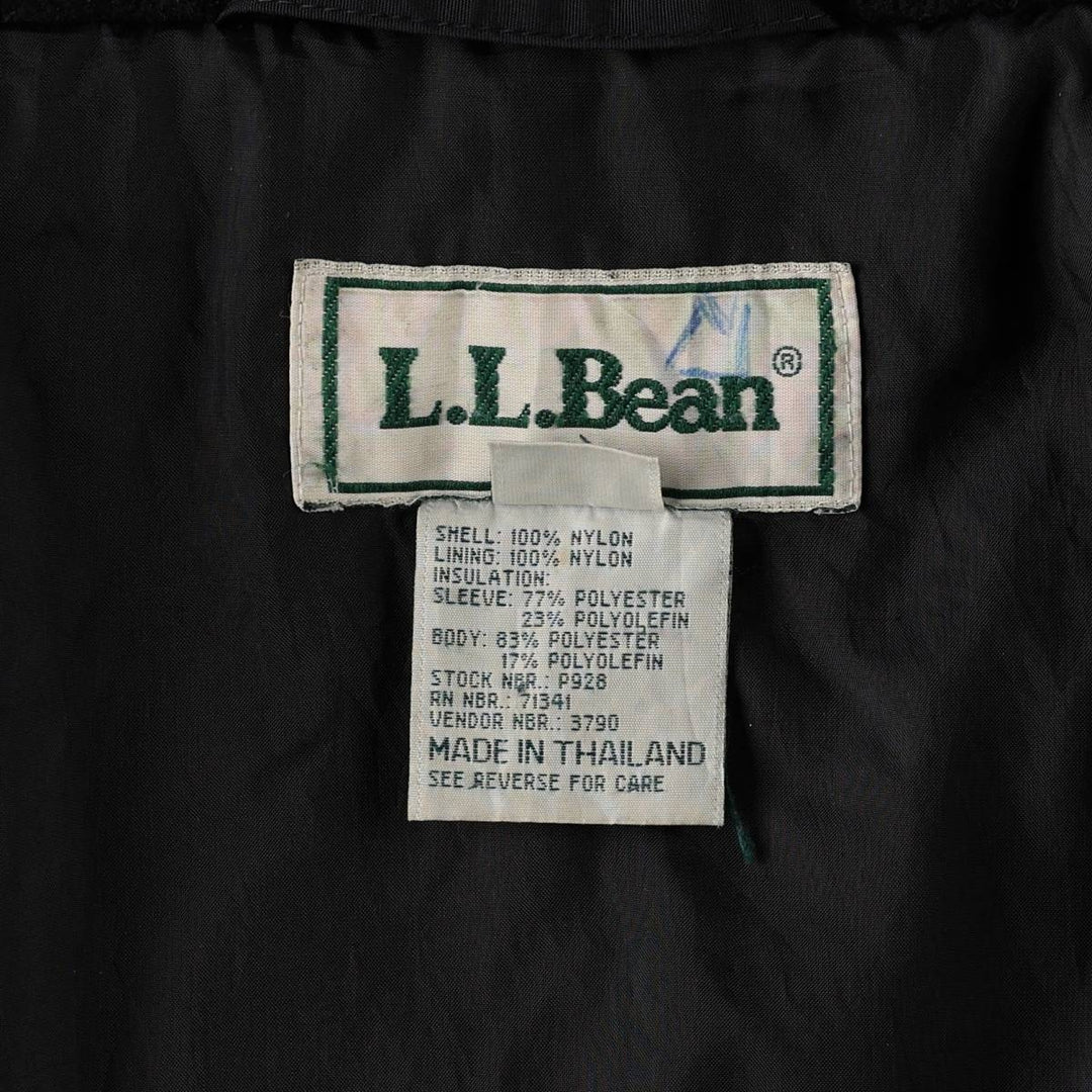 90s-00'S LL Bean Padded Mountain Jacket, Shell Jacket, Puffer Jacket, Men's Size L, Vintage Nylon green type Vintage Second Hand