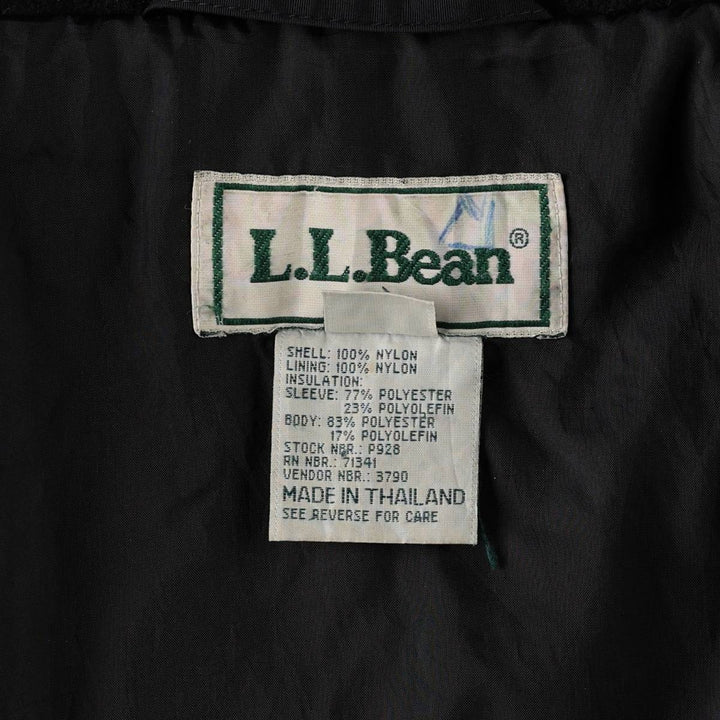 90s-00'S LL Bean Padded Mountain Jacket, Shell Jacket, Puffer Jacket, Men's Size L, Vintage Nylon green type Vintage Second Hand
