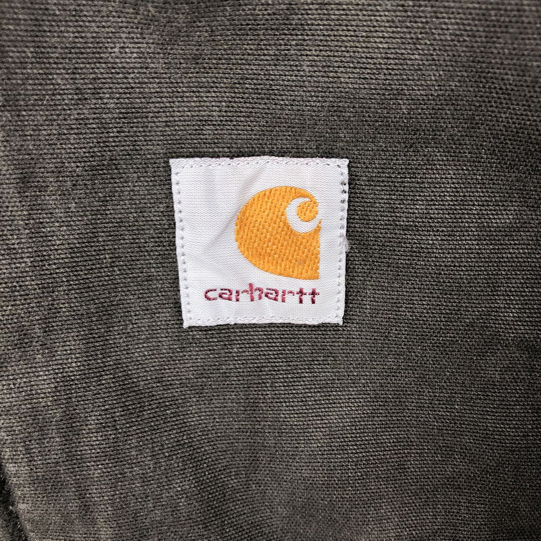 Carhartt Long Sleeve Duck Work Shirt, Men's Size Medium cotton brown type Vintage Second Hand