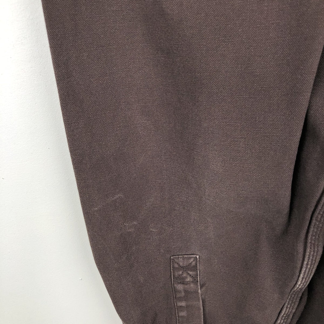 Carhartt Akron's Finest Mulch Advertising Long-Sleeve Duck Work Shirt, Men's Size XL (approx.) cotton brown type Vintage Second Hand