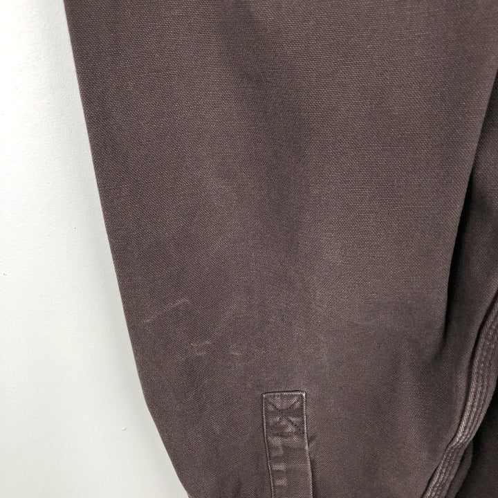 Carhartt Akron's Finest Mulch Advertising Long-Sleeve Duck Work Shirt, Men's Size XL (approx.) cotton brown type Vintage Second Hand