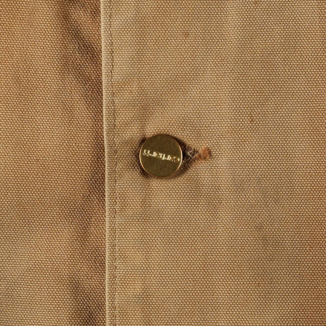 Carhartt Michigan Chore Coat Duck Coverall Men's XL Size unclear beige type brown Vintage Second Hand