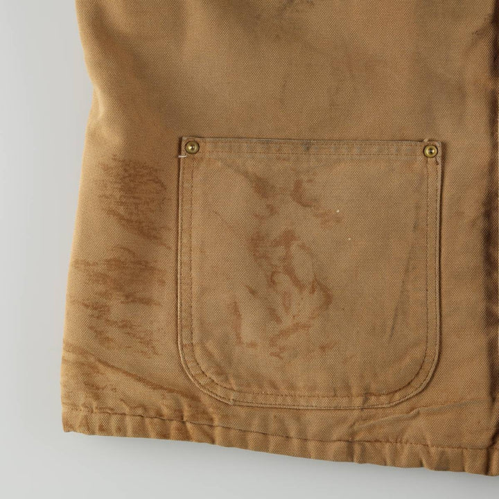 Carhartt Michigan Chore Coat Duck Coverall Men's XL Size unclear beige type brown Vintage Second Hand