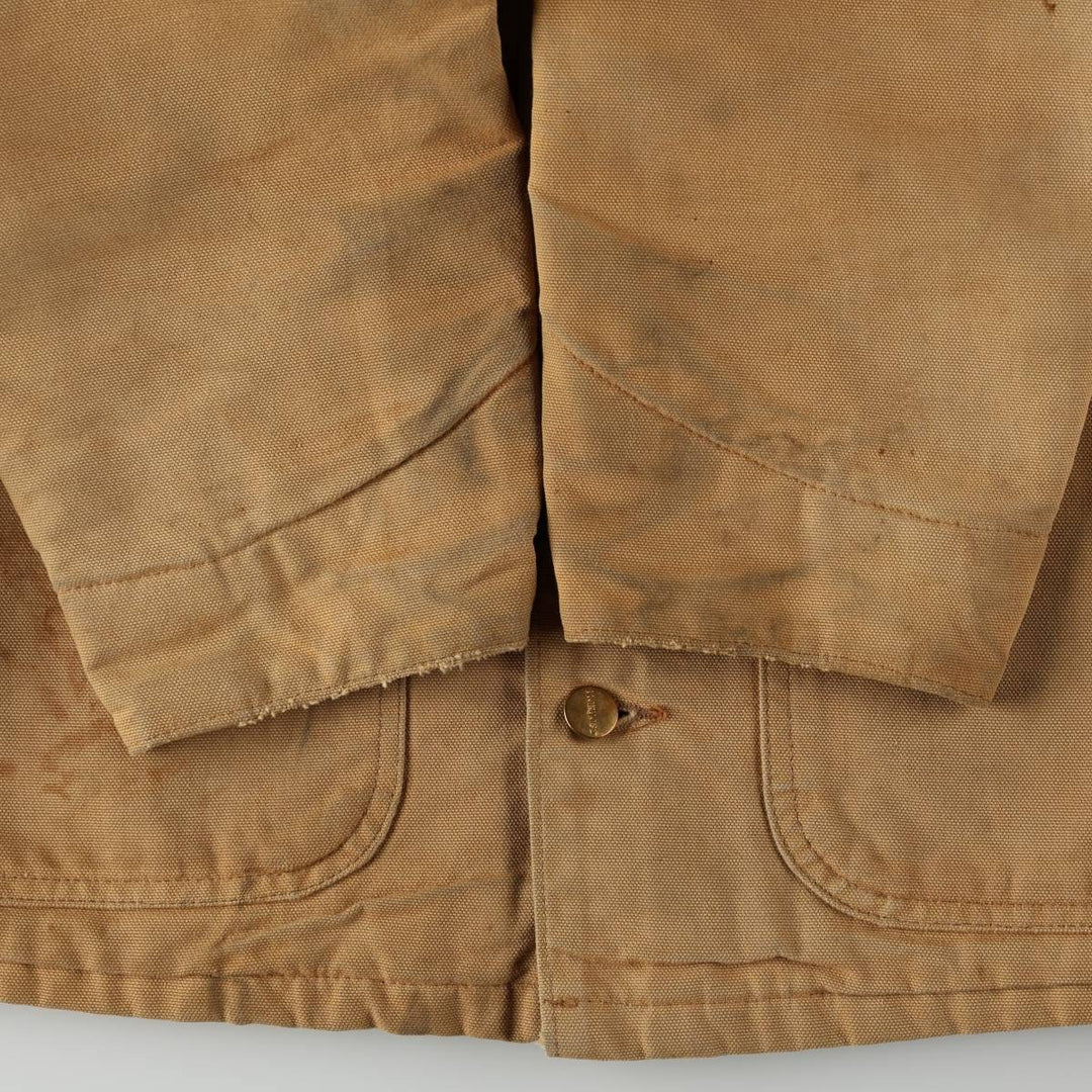 Carhartt Michigan Chore Coat Duck Coverall Men's XL Size unclear beige type brown Vintage Second Hand