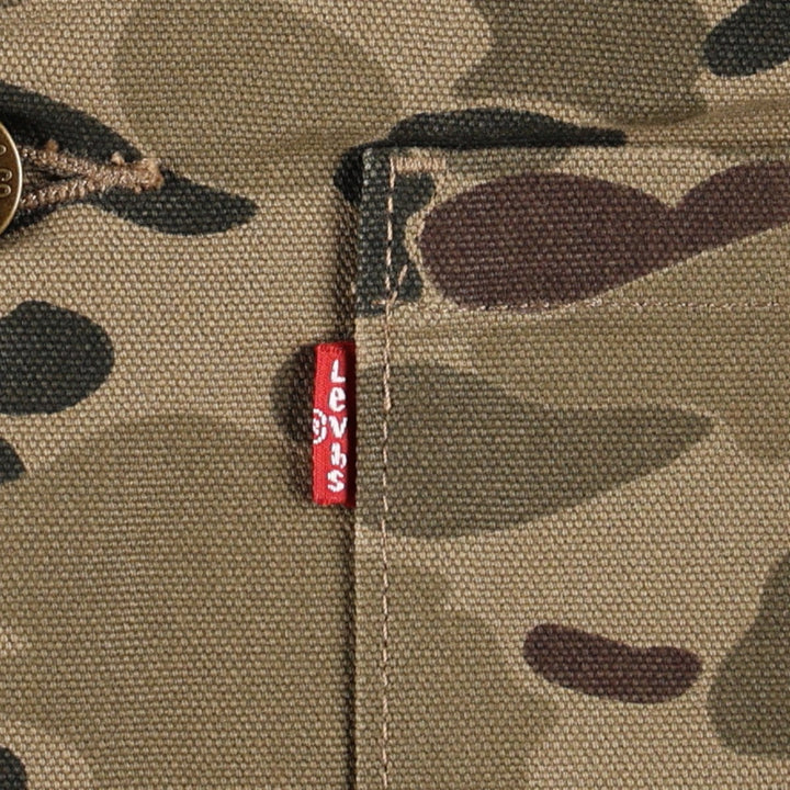 Levi's Camouflage Pattern Duck Hunter Camo Duck Coveralls, Men's Size M (approx.) cotton Khaki type Vintage Second Hand