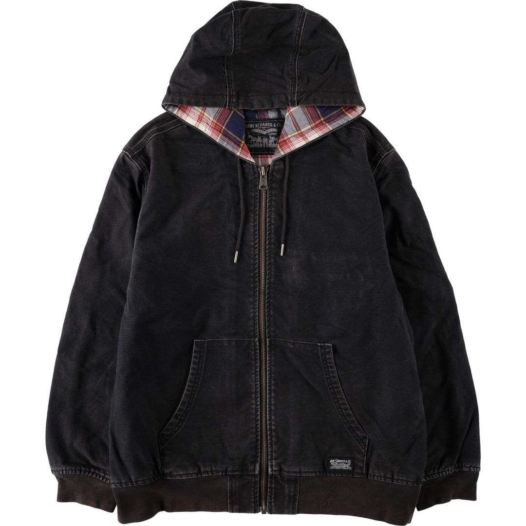 Levi's Duck Full-Zip Hoodie, Men's Size M cotton black type Vintage Second Hand