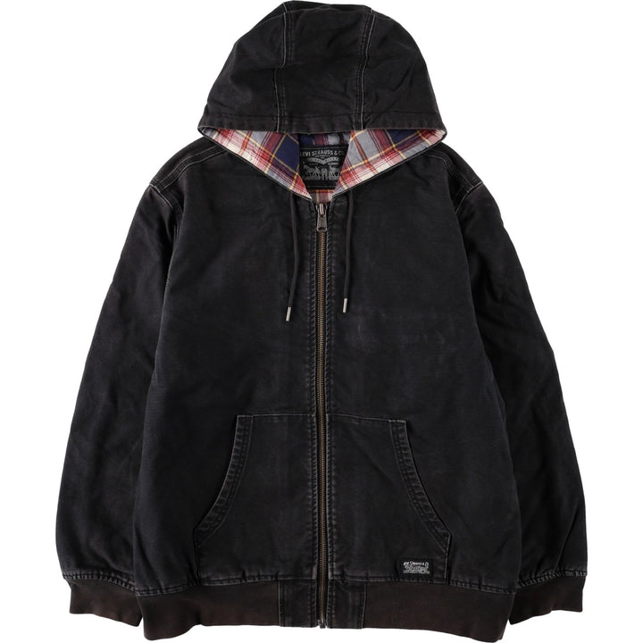 Levi's Duck Full-Zip Hoodie, Men's Size M cotton black type Vintage Second Hand