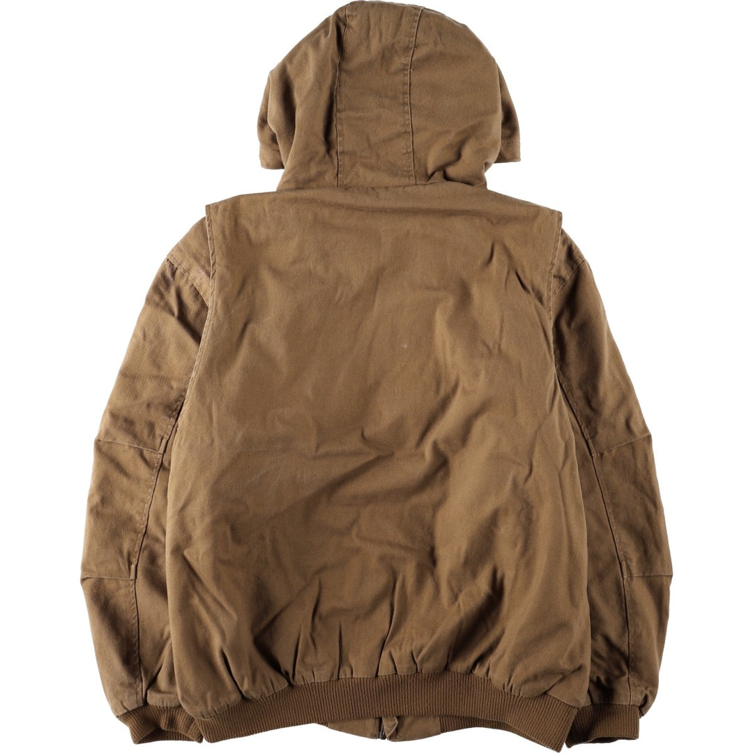 Lee PREMIUM SELECT Padded Duck Full-Zip Hoodie, Men's Size XL cotton Khaki type brown Vintage Second Hand