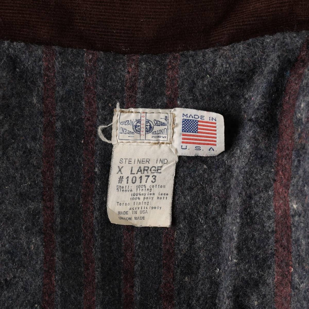 1980'S Steiner Thermal-Tuff Duck Coveralls, Made in USA, Men's XL equivalent, Vintage cotton brown type Vintage Second Hand