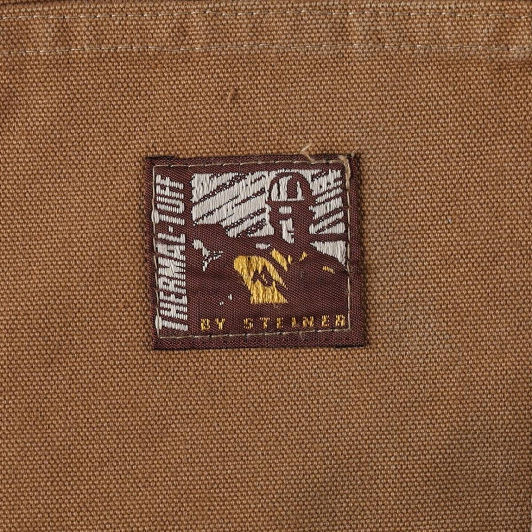 1980'S Steiner Thermal-Tuff Duck Coveralls, Made in USA, Men's XL equivalent, Vintage cotton brown type Vintage Second Hand