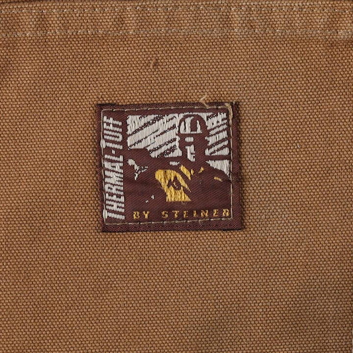 1980'S Steiner Thermal-Tuff Duck Coveralls, Made in USA, Men's XL equivalent, Vintage cotton brown type Vintage Second Hand