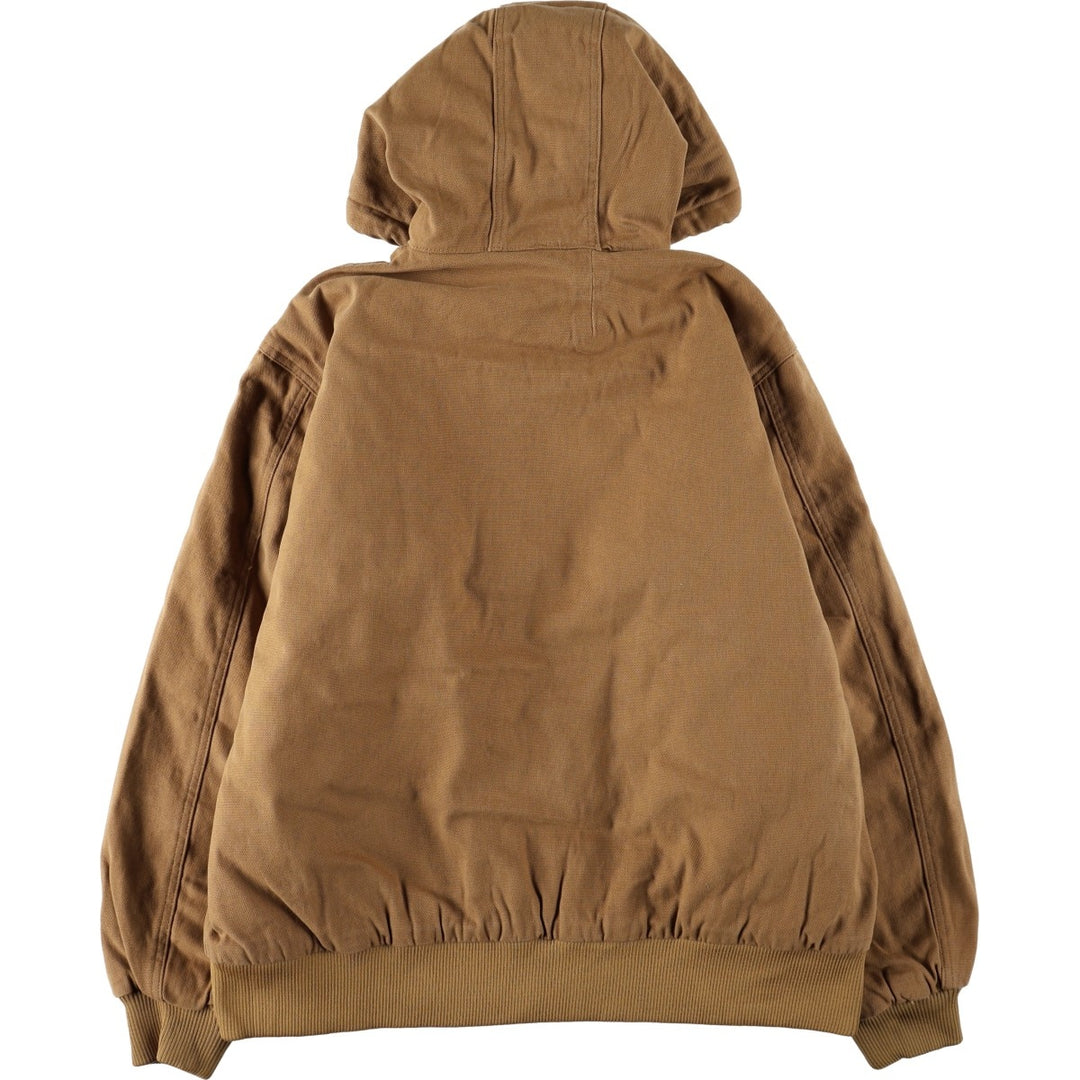 Dickies Active Jacket Type Padded Duck Full Zip Hoodie, Men's XL cotton Khaki type beige Vintage Second Hand