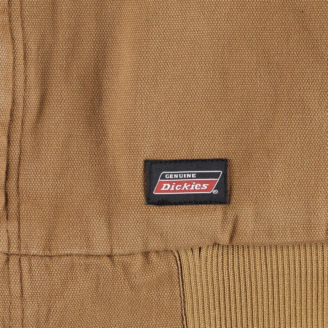 Dickies Active Jacket Type Padded Duck Full Zip Hoodie, Men's XL cotton Khaki type beige Vintage Second Hand