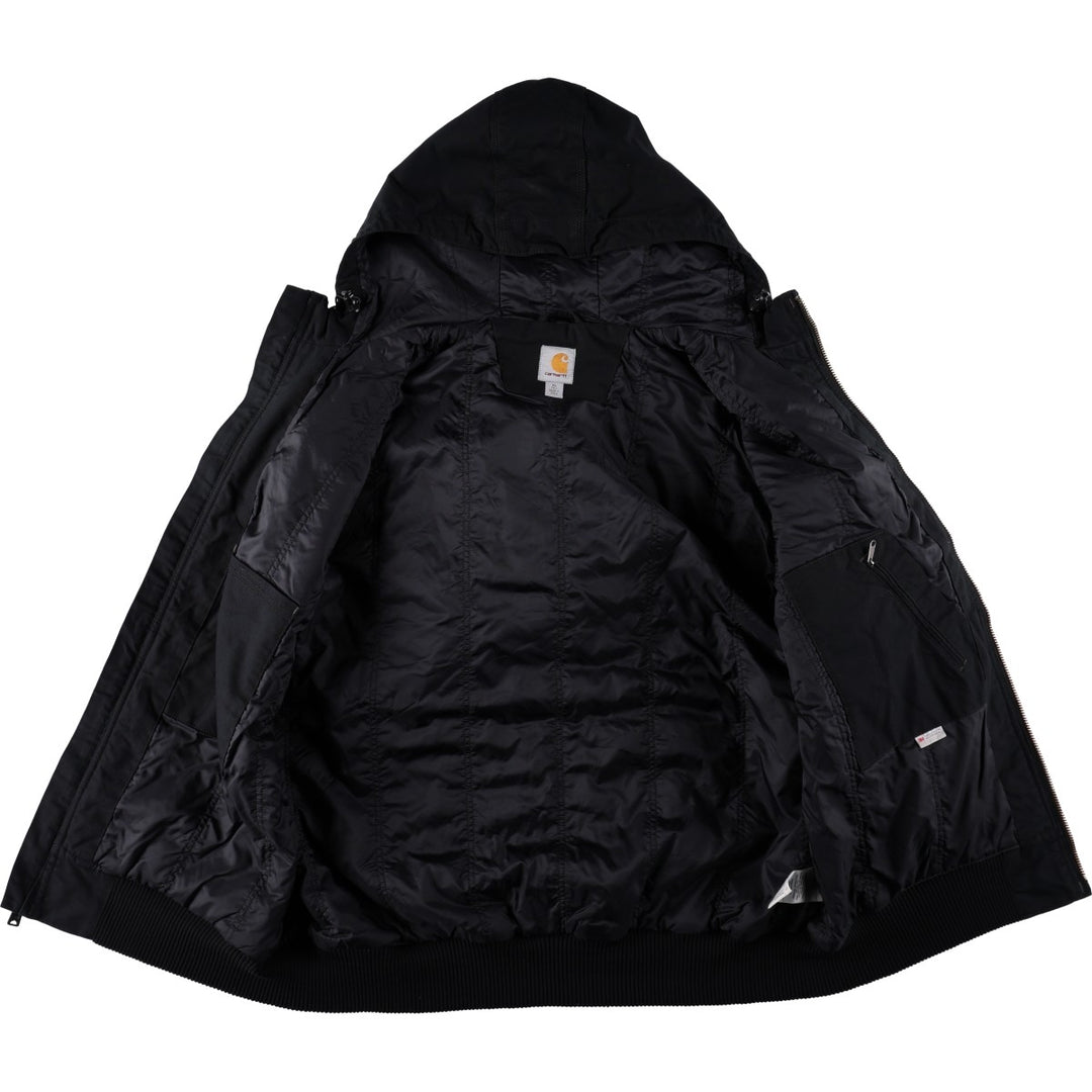 Carhartt Active Jacket, Padded, Duck Full-Zip Hoodie, Men's Size XL cotton black type Vintage Second Hand