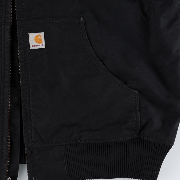 Carhartt Active Jacket, Padded, Duck Full-Zip Hoodie, Men's Size XL cotton black type Vintage Second Hand