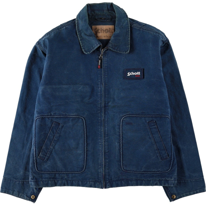 Schott Duck Work Jacket, Men's Size XL (approx.) cotton blue type Vintage Second Hand