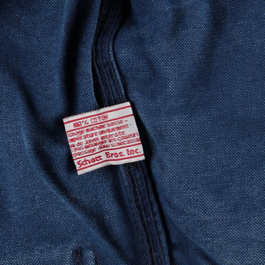 Schott Duck Work Jacket, Men's Size XL (approx.) cotton blue type Vintage Second Hand