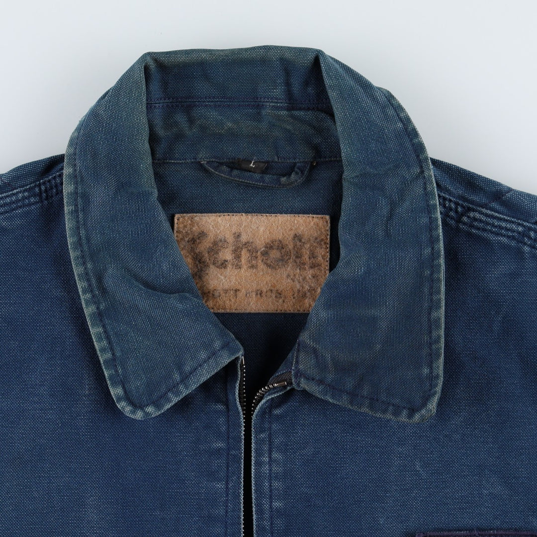 Schott Duck Work Jacket, Men's Size XL (approx.) cotton blue type Vintage Second Hand