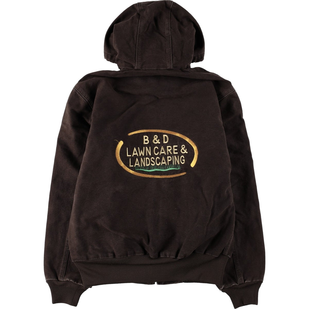 Carhartt Active Jacket Duck Full Zip Hoodie Men's S cotton brown type Vintage Second Hand