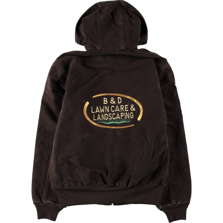 Carhartt Active Jacket Duck Full Zip Hoodie Men's S cotton brown type Vintage Second Hand