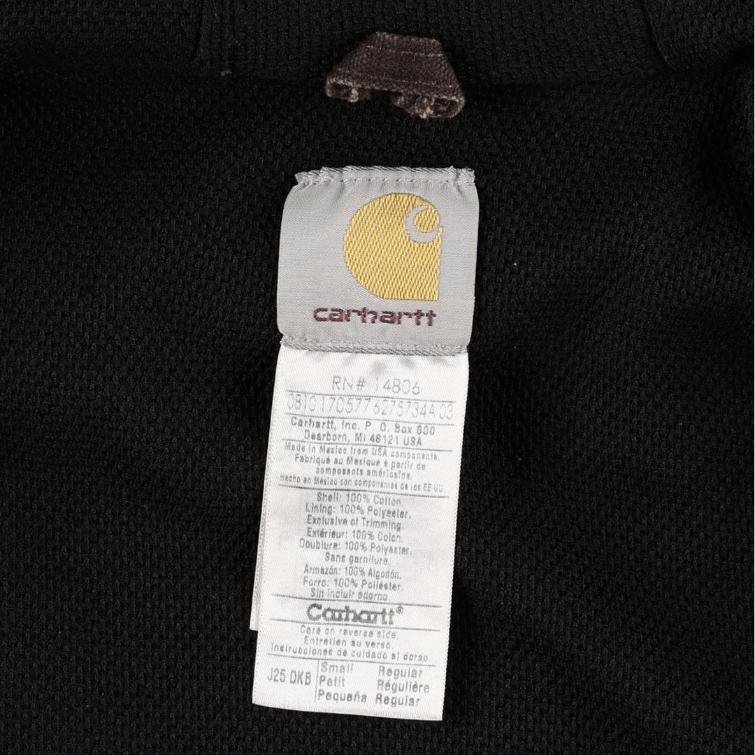 Carhartt Active Jacket Duck Full Zip Hoodie Men's S cotton brown type Vintage Second Hand