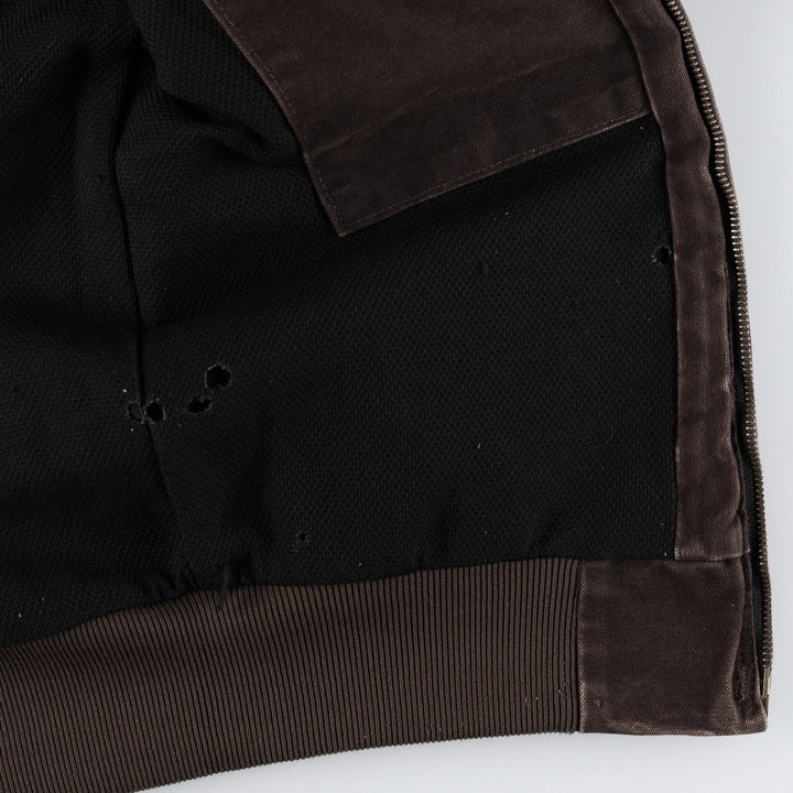 Carhartt Active Jacket Duck Full Zip Hoodie Men's S cotton brown type Vintage Second Hand