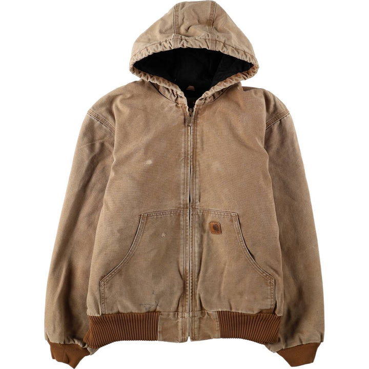 2000'S Carhartt Active Jacket Duck Work Jacket Men's Size L cotton Khaki type beige Vintage Second Hand