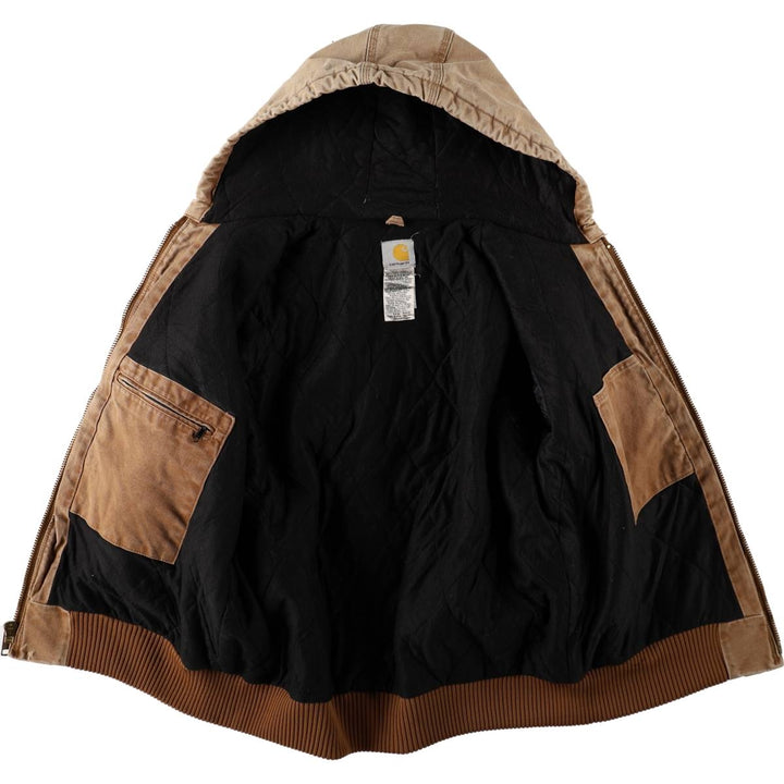 2000'S Carhartt Active Jacket Duck Work Jacket Men's Size L cotton Khaki type beige Vintage Second Hand