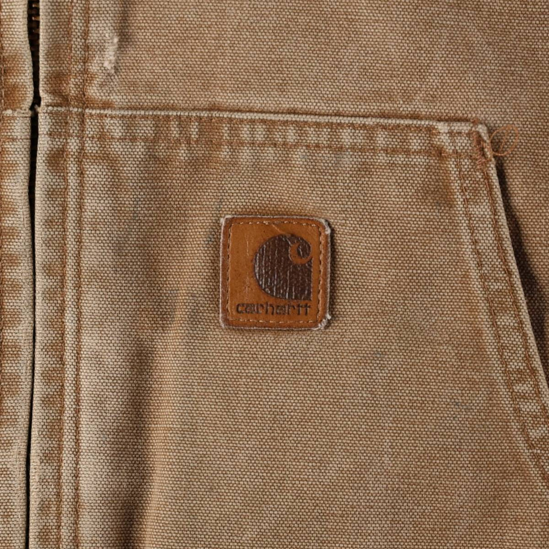 2000'S Carhartt Active Jacket Duck Work Jacket Men's Size L cotton Khaki type beige Vintage Second Hand