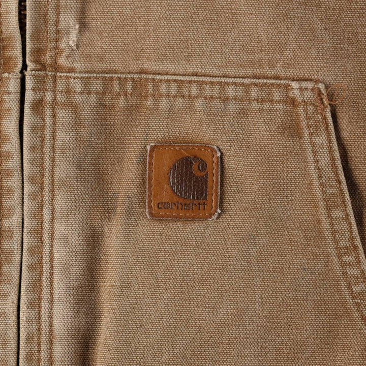 2000'S Carhartt Active Jacket Duck Work Jacket Men's Size L cotton Khaki type beige Vintage Second Hand