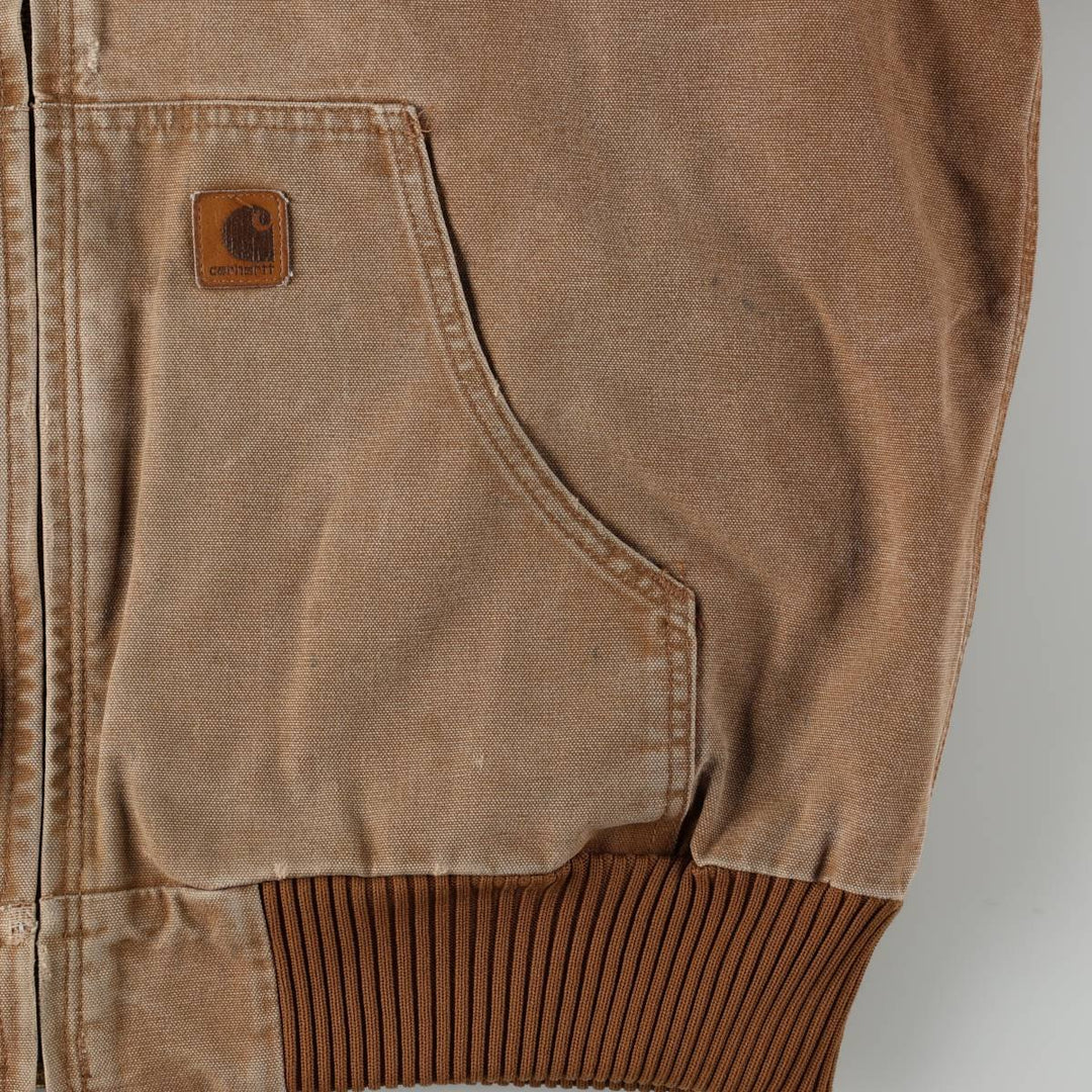 2000'S Carhartt Active Jacket Duck Work Jacket Men's Size L cotton Khaki type beige Vintage Second Hand