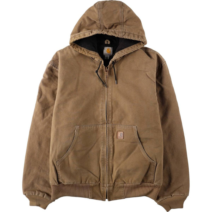 Carhartt Active Jacket, Padded Duck Work Jacket, Men's Size L (approx.) cotton Khaki type beige Vintage Second Hand