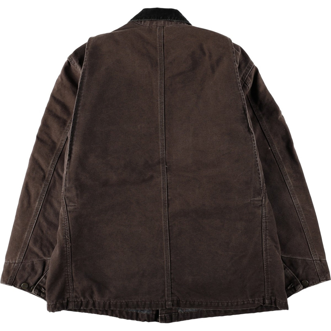 Carhartt Michigan Chore Coat, padded duck work jacket, men's size L equivalent. cotton brown type Vintage Second Hand