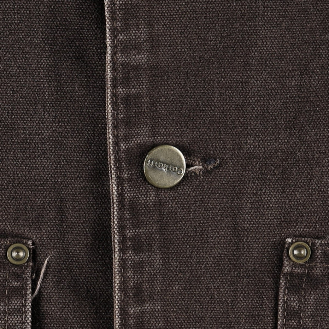 Carhartt Michigan Chore Coat, padded duck work jacket, men's size L equivalent. cotton brown type Vintage Second Hand